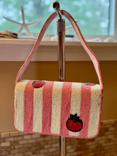 Handmade Beaded Bag - Tomato| Artisan Statement Piece